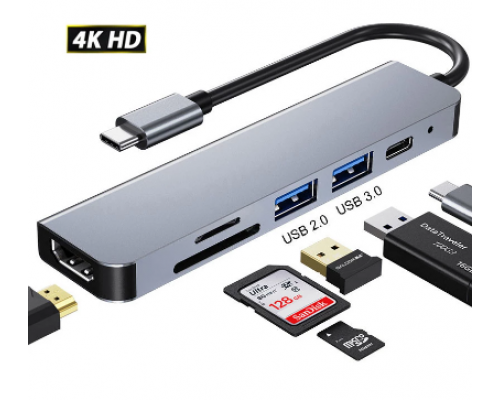 Hub USB C a HDMI, adaptador Rj45 VGA, OTG Thunderbolt 3 Dock con PD TF SD jack3.5 mm-8 Hub USB C a HDMI, adaptador Rj45 VGA, OTG Thunderbolt 3 Dock con PD TF SD jack3.5 mm