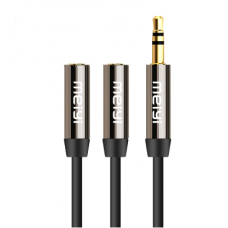 Cable Adaptador de Audio jack 3.5mm 1 macho a 2 hembra 20cm