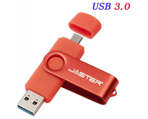 PENDRIVE OTG 64GB USB 3.0 JASTER COLOR NARANJA