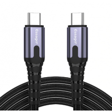 CABLE ESSAGER 60W 3A PD 2.0 USB-C TO USB-C - 1M
