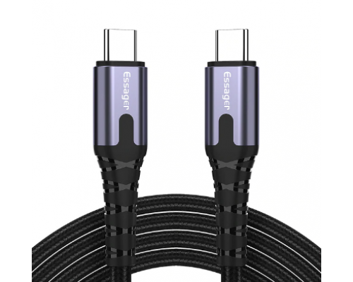 CABLE ESSAGER 60W 3A PD 2.0 USB-C TO USB-C - 1M