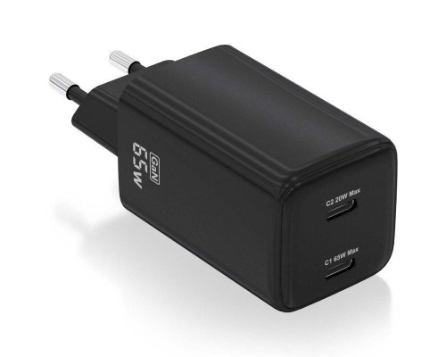 CARGADOR AISENS ASCH-65W2P040-BK