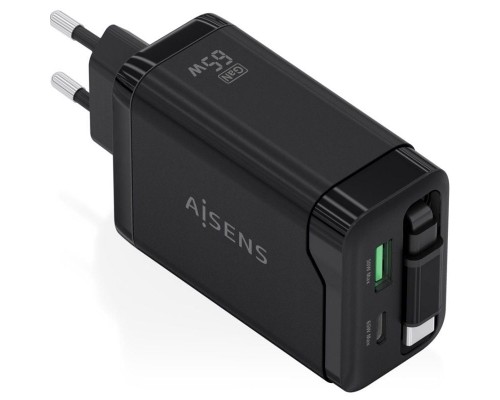 CARGADOR AISENS ASCH-65W3P071-BK-DU4 CARGADOR AISENS ASCH-65W3P071-BK