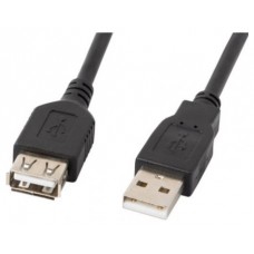 CABLE ALARGADOR LANBERG USB 2.0 MACHO HEMBRA 5M NEGRO