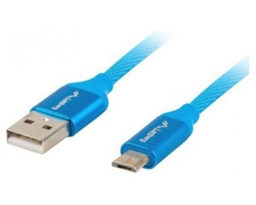 CABLE USB LANBERG 2.0 MACHO/MICRO USB MACHO QUICK CHARGE 3.0 1M AZUL-SX4 CABLE USB LANBERG 2.0 MACHO/MICRO USB MACHO QUICK CHARGE 3.0 1M AZUL