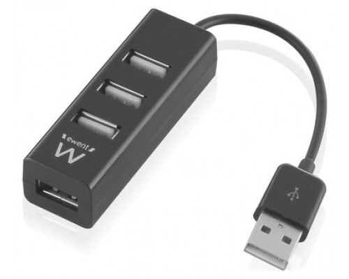 Ewent EW1123 hub de interfaz 480 Mbit/s Negro (Espera 4 dias)