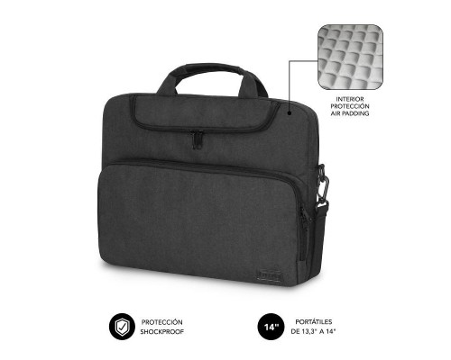 SUBBLIM Malet&iacute;n Ordenador Air Padding Laptop bag 13,3-14" Gris Oscuro (Espera 4 dias)